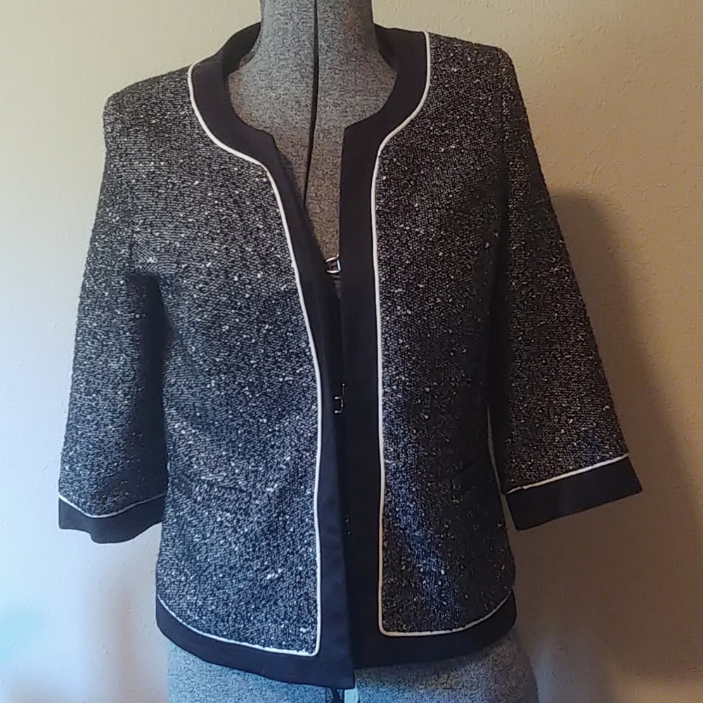 Black and white speckled Blazer